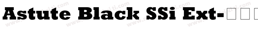 Astute Black SSi Ext字体转换
